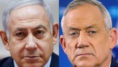 Thủ tướng Israel Benjamin Netanyahu (trái) và lãnh đạo đảng Xanh-Trắng, cựu Tham mưu trưởng Lực lượng phòng vệ Israel (IDF) Benny Gantz. Nguồn: TTXVN