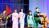 Các diễn viên trẻ Nhà hát Nghệ thuật hát bội trong vở Tiếng hát nàng Huyền Cơ