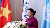 Chủ tịch Quốc hội Nguyễn Thị Kim Ngân phát biểu tại hội nghị. Ảnh: VGP