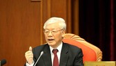 Tổng Bí thư, Chủ tịch nước Nguyễn Phú Trọng phát biểu bế mạc hội nghị Ảnh: TTXVN