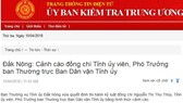 Kỷ luật cán bộ chủ chốt một số địa phương