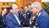 Thủ tướng tiếp các Trưởng đoàn dự Hội nghị Tư lệnh Cảnh sát các nước ASEAN lần thứ 39 tại Việt Nam. Ảnh: TTXVN