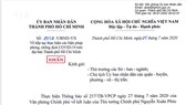 TPHCM: Phát huy tinh thần “mỗi người dân là một chiến sĩ tham gia chống dịch”