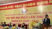 Đồng chí Lê Thanh Liêm phát biểu tại đại hội. Ảnh: VOH