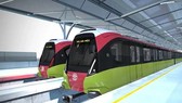 Thiết kế ngoại thất của đoàn tàu đường sắt đô thị Nhổn-ga Hà Nội. Ảnh: Nhân Dân