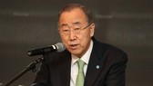 Former U.N. Secretary-General Ban Kim-moon holds a press conference on March 27, 2018, on his election a month earlier as the chairman of the council of the Global Green Growth Institute. (Yonhap)