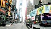 Quảng trường Thời Đại tại TP New York (Mỹ) vắng bóng người trong dịch Covid-19