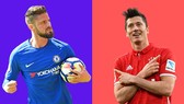 Olivier Giroud và Robert Lewandowski