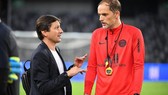 Giám đốc thể thao Leonardo và HLV trưởng Thomas Tuchel