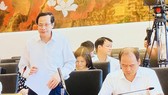Bộ trưởng Bộ Lao động, Thương binh và Xã hội Đào Ngọc Dung phát biểu tại phiên họp