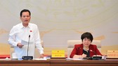 Phó Chủ nhiệm Ủy ban về Các vấn đề xã hội Bùi Sỹ Lợi phát biểu tại phiên họp