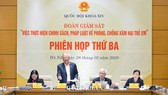 Phó Chủ tịch Quốc hội Uông Chu Lưu - Trưởng Đoàn giám sát kết luận phiên họp. Ảnh: QUOCHOI