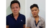 Phú (trái) và Hoàng tại cơ quan công an