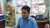 Trần Anh Vũ tại cơ quan công an. Ảnh: CHÍ THẠCH