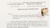 Quyết định truy tìm lãnh đạo công ty bất động sản “ma” lừa đảo chiếm đoạt hơn 57 tỷ đồng