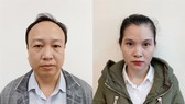 Bị can Nguyễn Đức Toàn và bị can Trần Thị Thanh Tâm.