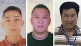 3 bị can bị khởi tố gồm: Mai Tiến Dũng (áo đỏ), Nguyễn Bảo Trung (áo đen) và Phạm Văn Hiệp (áo kẻ ngang)