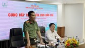 Đại tá Nguyễn Sỹ Quang, Phó Giám đốc Công an TPHCM thông tin vụ việc. Ảnh:C.T