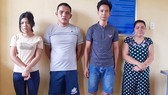 4 đối tượng Huyền - Diện - Huân - Hiên (từ trái qua phải) bị khởi tố, bắt tạm giam