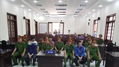Các bị cáo tại phiên tòa