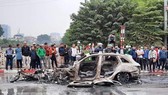 Vụ tai nạn xe Mercedes đâm liên hoàn làm chết 1 người vừa xảy ra tại Hà Nội
