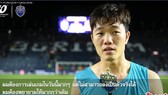 Xuân Trường trả lời phỏng vấn sau trận đấu với người bãn thân
