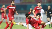 Olympic Việt Nam trong trận so tài cùng Syria ở Asiad 18. Ảnh: DŨNG PHƯƠNG