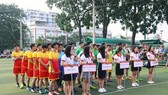 Các VĐV tham dự môn bóng đá. Ảnh: Anh Trần