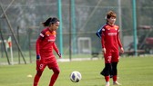 Huỳnh Như đã có mặt cùng đồng đội vào sáng 24-2. Ảnh: Đoàn Nhật