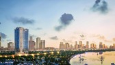 Bán đảo Thủ Thiêm nhìn từ trung tâm quận 1, TPHCM. Ảnh: Zing News