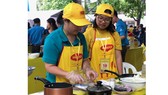 Gia đình chị Trần Thị Thanh Thủy tham gia hội thi nấu ăn