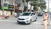 CSGT điều tiết giao thông tại các điểm thi sáng 9-8