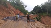 Debris in the path to Defense Economics Division 337 landslide has been removed
