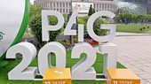 首爾P4G峰會宣傳牌。(圖源:韓聯社)