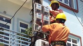 Workers maintaining electricity network in HCMC