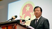 Deputy Prime Minister Trinh Dinh Dung addresses the Vietnam-US business forum in Hanoi on May 10 (Photo: VNA)