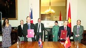 The signing ceremony of the UK-Vietnam Free Trade Agreement (UKVFTA) (Photo: VNA)