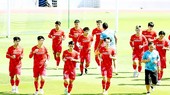 Đội tuyển Việt Nam chỉ tập nhẹ sau khi trở về từ Indonesia. Ảnh: P.MINH