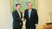 Phó Thủ tướng Trần Hồng Hà hội kiến Chủ tịch Hạ viện Nhật Bản Hiroyuki Hosoda. Ảnh: TTXVN