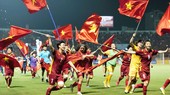 Đội tuyển bóng đá nữ Việt Nam vui mừng khi đoạt vé dự vòng chung kết World Cup 2023. Ảnh: DŨNG PHƯƠNG