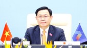 Chủ tịch Quốc hội Vương Đình Huệ phát biểu tại Phiên toàn thể thứ nhất của AIPA-42. Ảnh: TTXVN