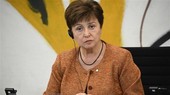 Tổng Giám đốc Quỹ Tiền tệ quốc tế Kristalina Georgieva trong cuộc họp báo sau cuộc họp các lãnh đạo tổ chức kinh tế và tài chính quốc tế ở Berlin, Đức ngày 29/11/2022. (Ảnh: AFP/TTXVN).