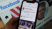 Ông Trump đã viết những bài đăng đầu tiên của mình trên tài khoản Facebook và YouTube đã được khôi phục vào ngày 17/3. @AFP