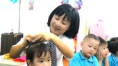 Cô Lê Thụy Ánh Loan, giáo viên Trường Mầm non 7B (quận Bình Thạnh, TPHCM). Ảnh: HOÀNG HÙNG