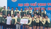 Trong số các nội dung thi đấu sớm, các VĐV bóng ném bãi biển TPHCM đã đoạt HCV