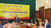 Phó Thống đốc NHNN Đào Minh Tú phát biểu tại buổi họp báo. Ảnh: M.P - Đangcongsan