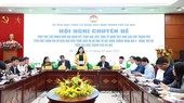 Chủ tịch Ủy ban MTTQ Việt Nam TP Hà Nội Nguyễn Lan Hương kết luận hội nghị. Ảnh: ĐCSVN