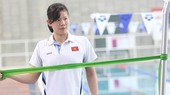 Ánh Viên vẫn đang miệt mài tập luyện chờ ngày nhập cuộc. . Ảnh: L.T