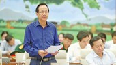Bộ trưởng Bộ LĐTB-XH Đào Ngọc Dung phát biểu tại phiên họp Ảnh: VIẾT CHUNG