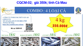 Một combo nông sản của Công ty thủy sản AB Cà Mau - Ảnh: Tổ công tác 970 cung cấp